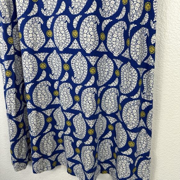 Boden Maxi Skirt Women Size 10P Petite Blue Paisley Floral Long Jersey Stretch - Picture 4 of 11